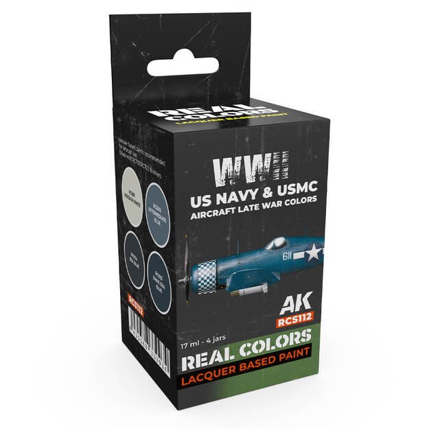 AK-Interactive - RCS112 - WWII US Navy & USMC Aircraft Late War Colors, rinkinys