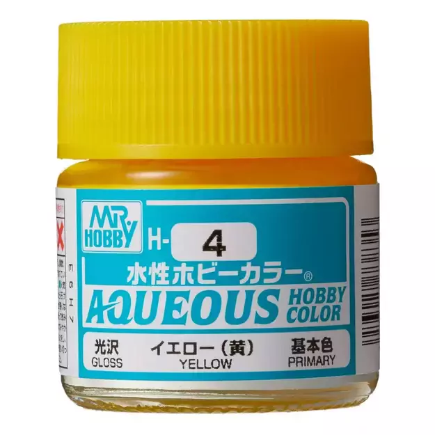 Mr.Hobby H004 - Aqueous Hobby Colors - Yellow, 10ml