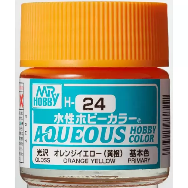 Mr.Hobby H024 - Aqueous Hobby Colors - Orange Yellow, 10ml